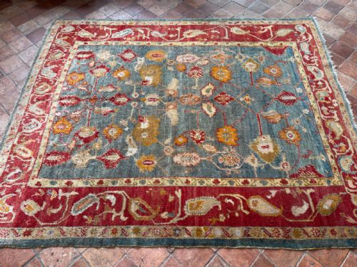 ANTIQUE ANGORA USHAK RUG - ADDITIONAL PHOTO 9