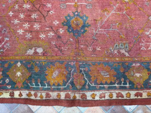 ANTIQUE USHAK CARPET - ADDITIONAL PHOTO 7