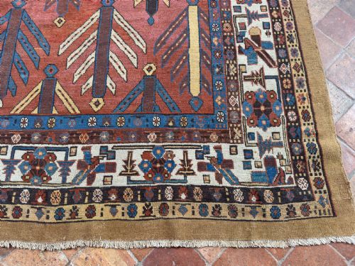 RARE ANTIQUE BAKSHAISH CARPET - ADDITIONAL PHOTO 4