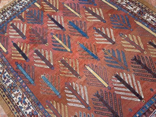 RARE ANTIQUE BAKSHAISH CARPET - ADDITIONAL PHOTO 9