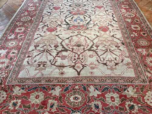 RARE ANTIQUE ZIEGLER CARPET - ADDITIONAL PHOTO 2