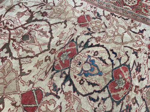 RARE ANTIQUE ZIEGLER CARPET - ADDITIONAL PHOTO 4