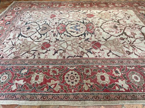 RARE ANTIQUE ZIEGLER CARPET - ADDITIONAL PHOTO 11