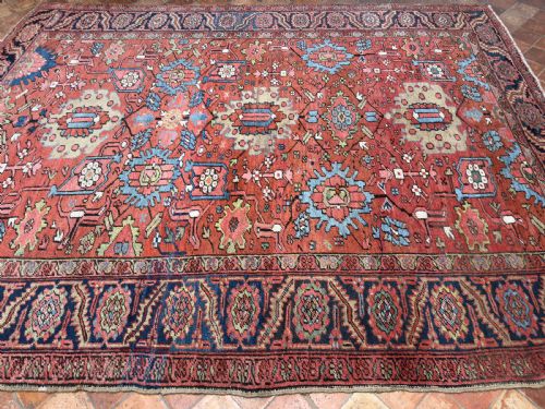 RARE ANTIQUE HERIZ CARPET - ADDITIONAL PHOTO 6