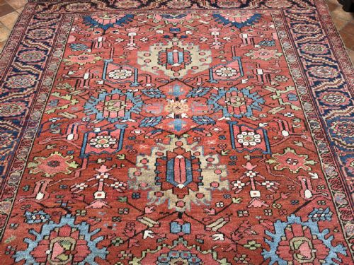 RARE ANTIQUE HERIZ CARPET - ADDITIONAL PHOTO 9