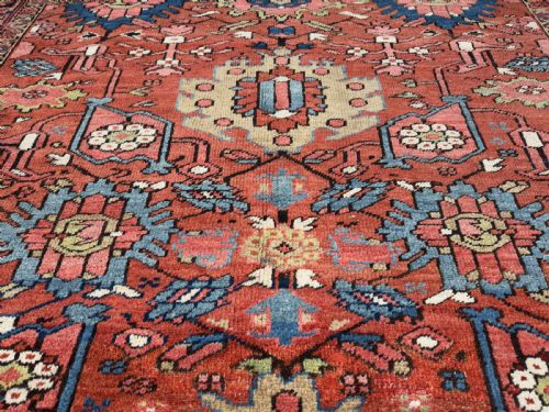 RARE ANTIQUE HERIZ CARPET - ADDITIONAL PHOTO 10