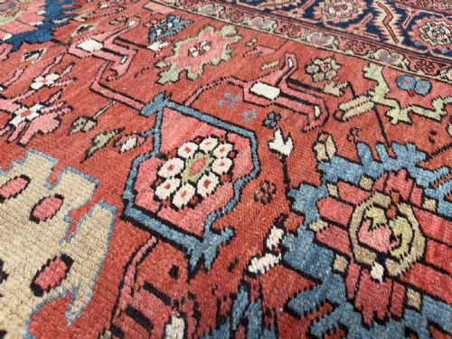 RARE ANTIQUE HERIZ CARPET - ADDITIONAL PHOTO 12