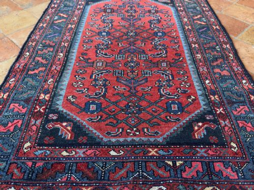 ANTIQUE HAMADAN RUG - ADDITIONAL PHOTO 4