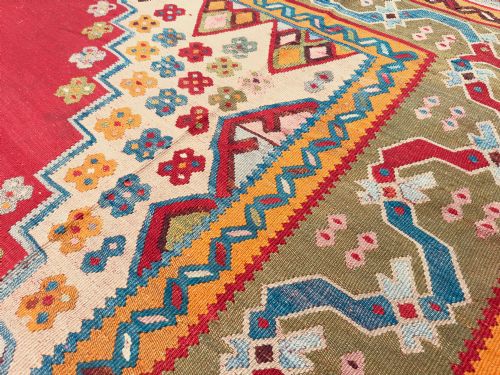 ANTIQUE USHAK KILIM - ADDITIONAL PHOTO 1