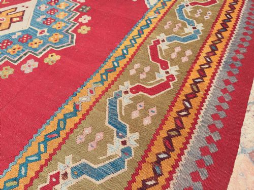ANTIQUE USHAK KILIM - ADDITIONAL PHOTO 4