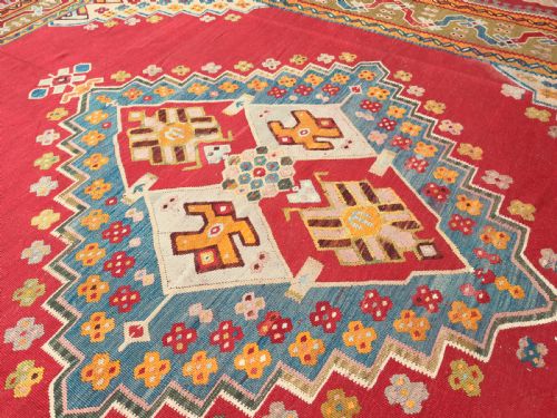 ANTIQUE USHAK KILIM - ADDITIONAL PHOTO 5