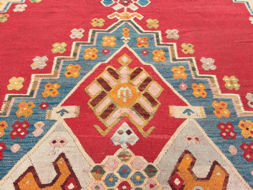 ANTIQUE USHAK KILIM - ADDITIONAL PHOTO 6