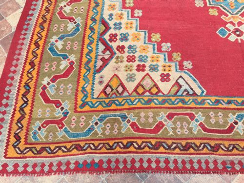 ANTIQUE USHAK KILIM - ADDITIONAL PHOTO 7