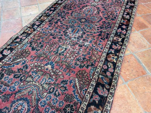 DISTRESSED ANTIQUE SAROUK RUNNER - ADDITIONAL PHOTO 1