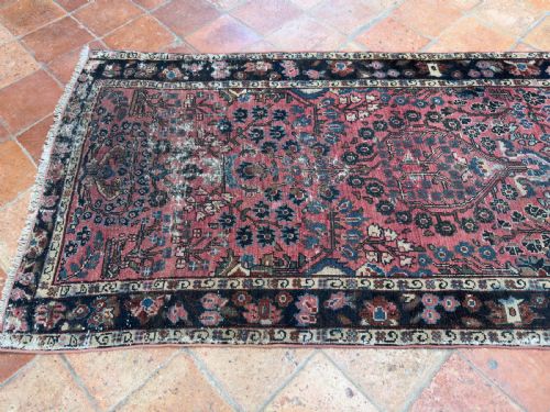 DISTRESSED ANTIQUE SAROUK RUNNER - ADDITIONAL PHOTO 7