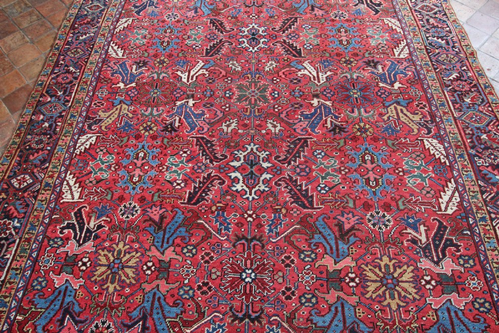 Antique Heriz carpet, Persia, circa 1920 View II