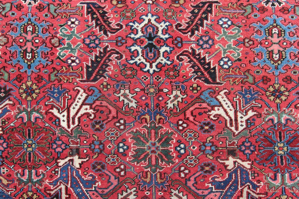 Antique Heriz carpet, Persia, circa 1920 View III