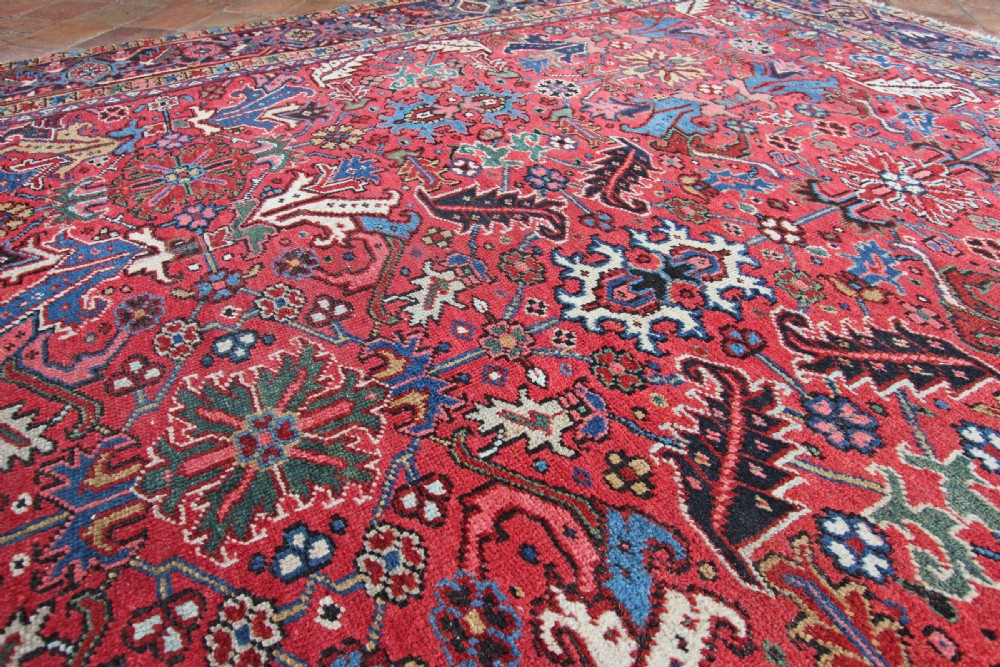 Antique Heriz carpet, Persia, circa 1920 View VII