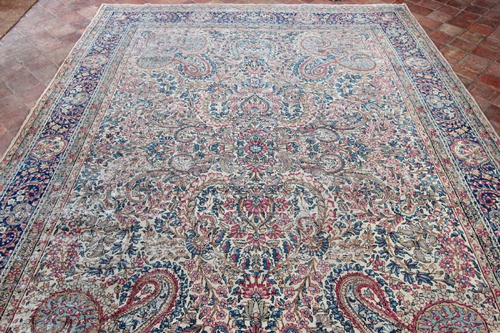 Antique Kirman carpet, Persian, circa 1910 View IX