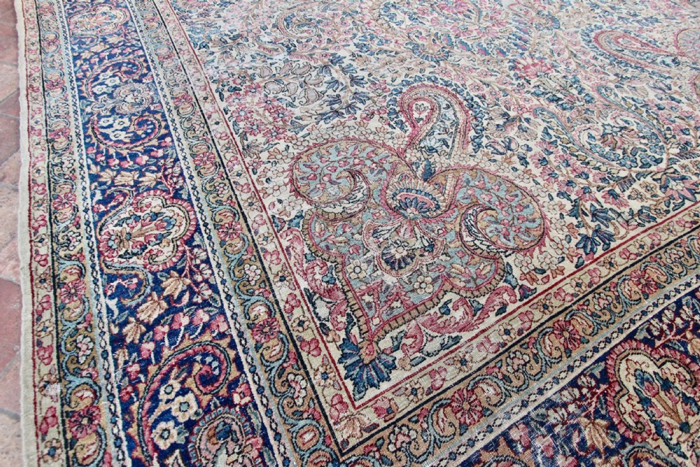 Antique Kirman carpet, Persian, circa 1910 View X