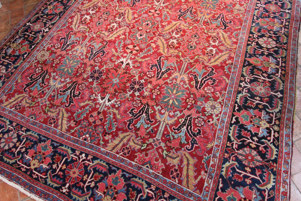 Antique Heriz carpet, Persian, Circa 1900, rare all over design View II