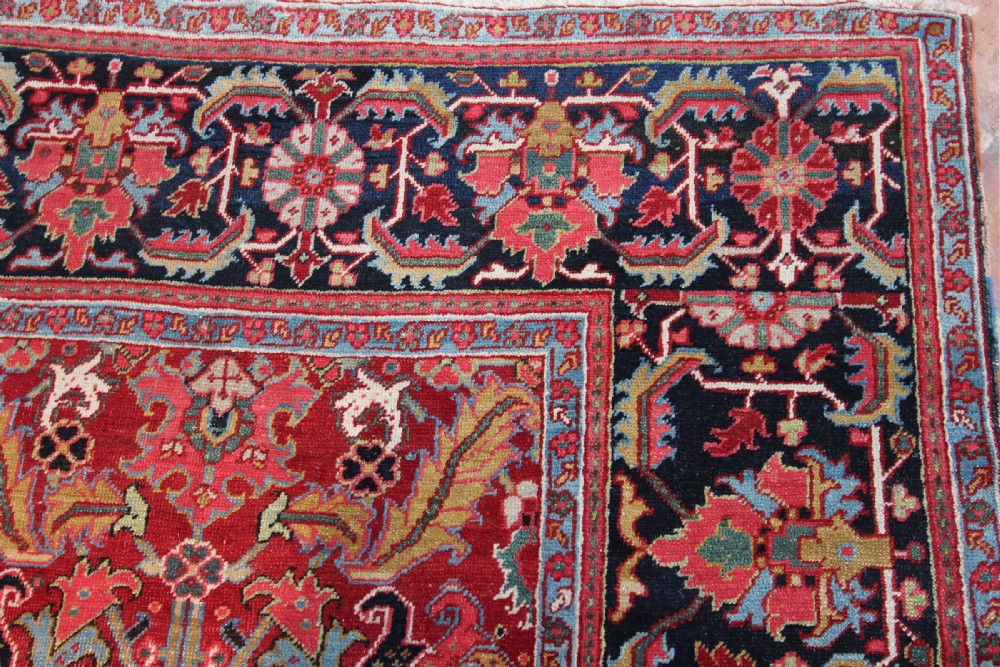 Antique Heriz carpet, Persian, Circa 1900, rare all over design View VI