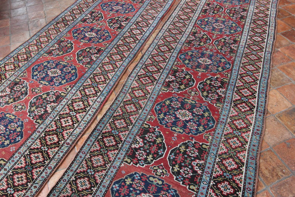 Pair of antique North-West Persian runners View III
