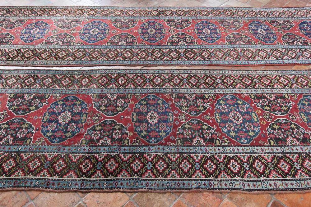 Pair of antique North-West Persian runners View V