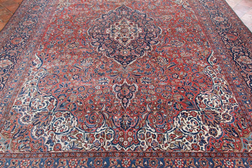 Antique Kashan carpet, Persian View V