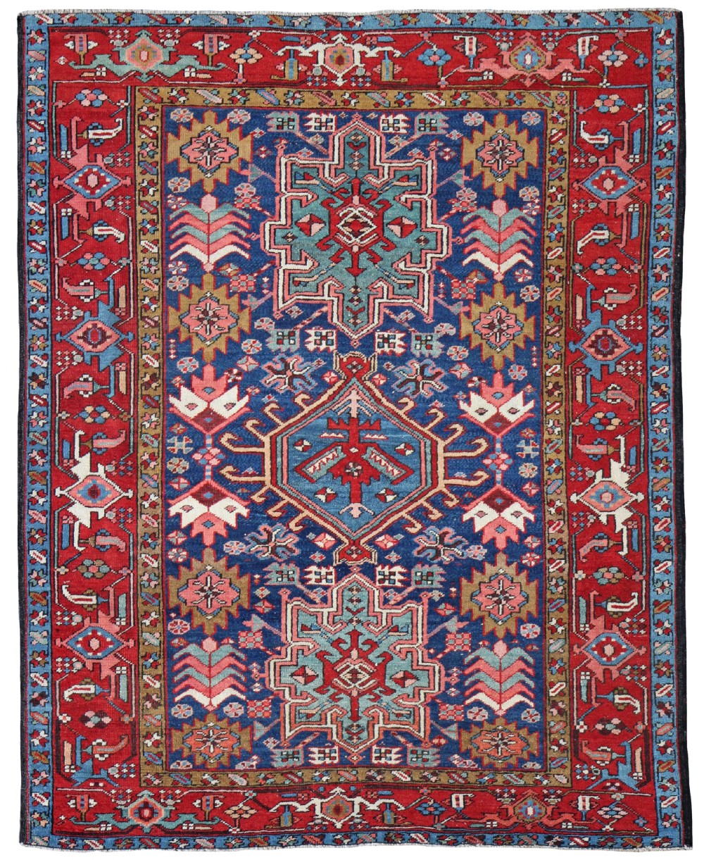 Antique Heriz rug, 'Karaja' design, Persia