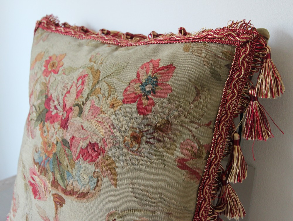 Antique Aubusson cushion View IV