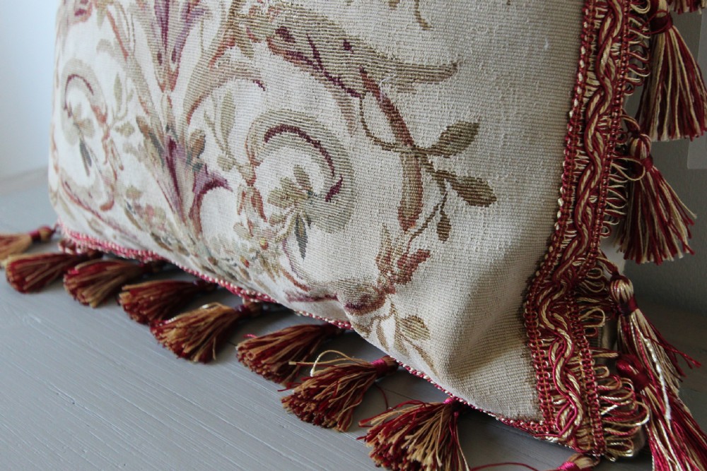 Antique Aubusson cushion View VI