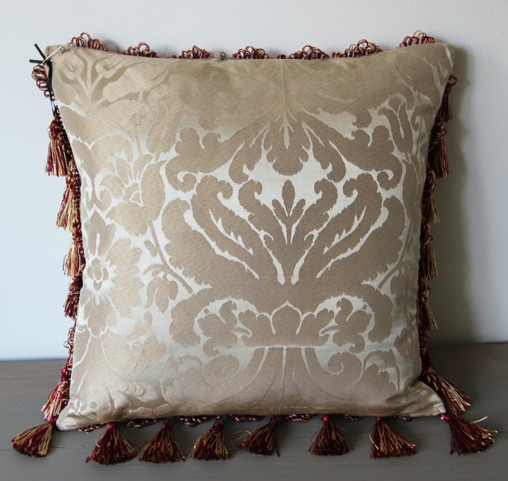Antique Aubusson cushion, France View II