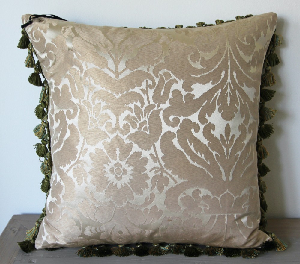 Antique Aubusson cushion, France View II