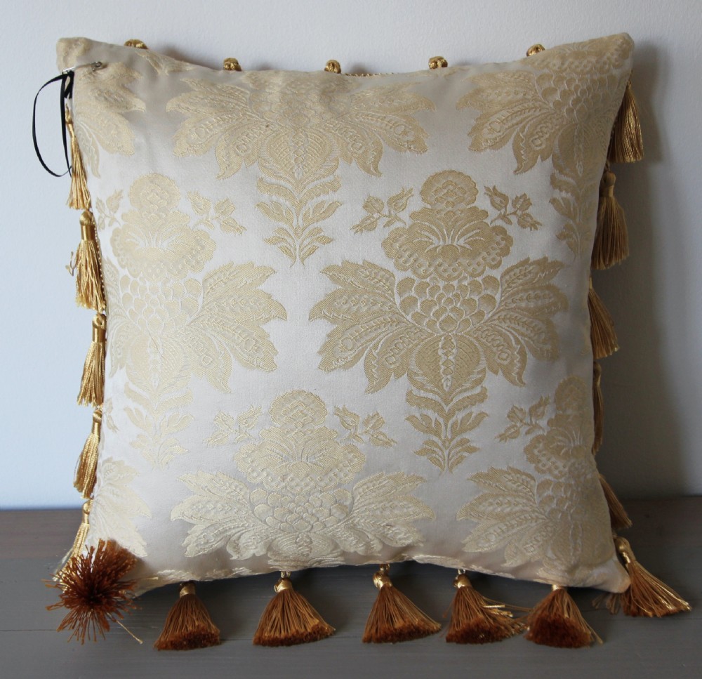 Antique Aubusson cushion, France View II