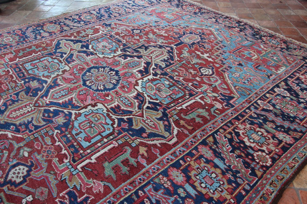 Antique Heriz carpet, Persian View VII