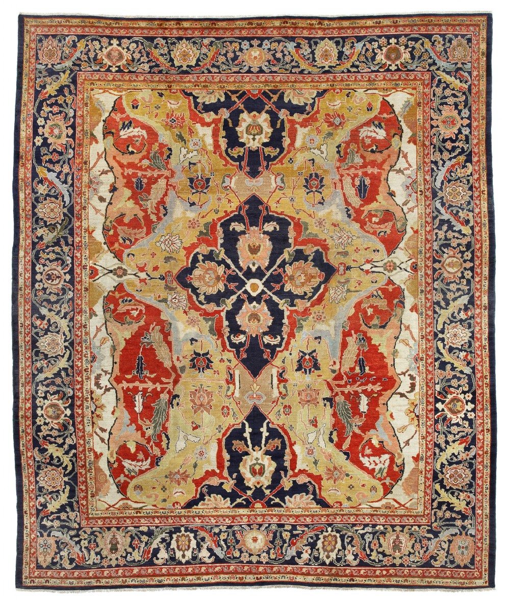 Rare Antique Ziegler carpet, 17th Century Polonaise Design