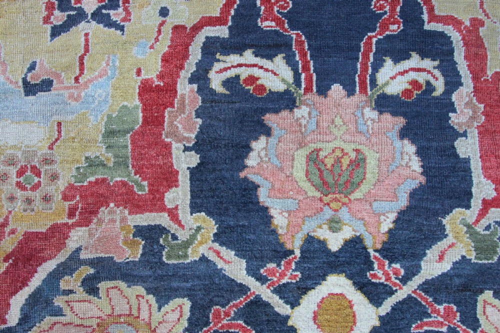 Rare Antique Ziegler carpet, 17th Century Polonaise Design View II