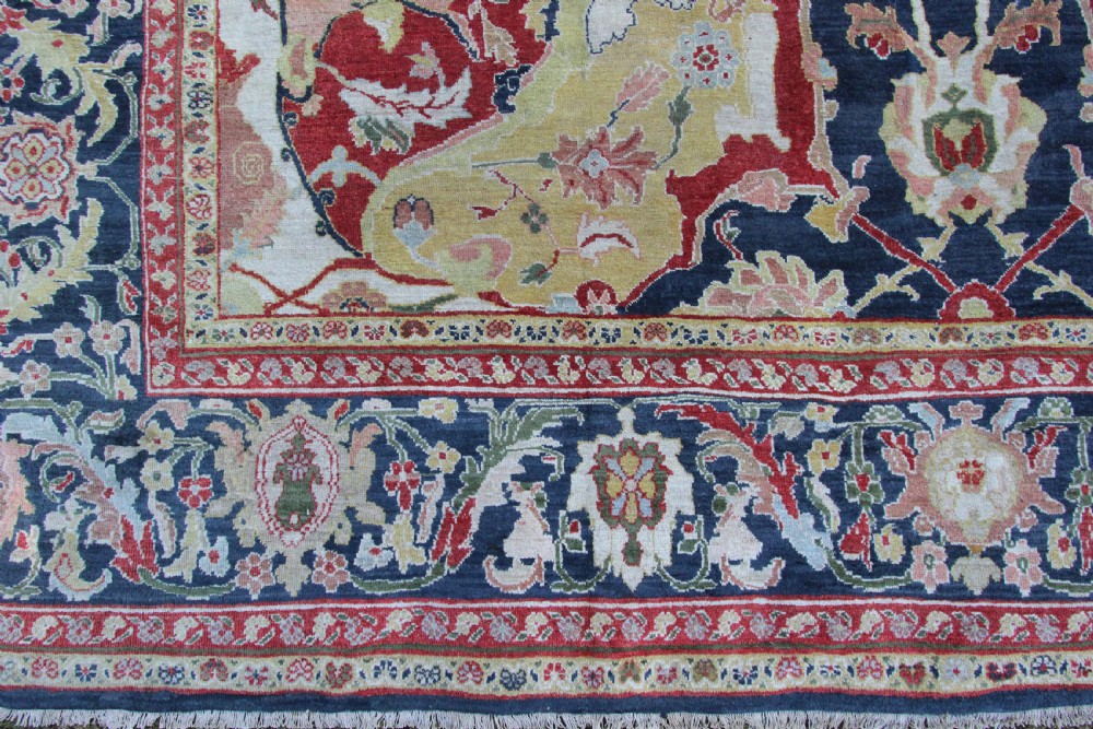 Rare Antique Ziegler carpet, 17th Century Polonaise Design View V