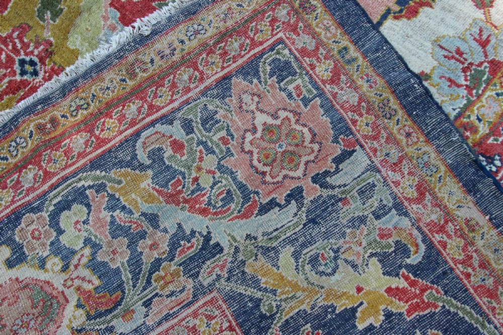 Rare Antique Ziegler carpet, 17th Century Polonaise Design View VI