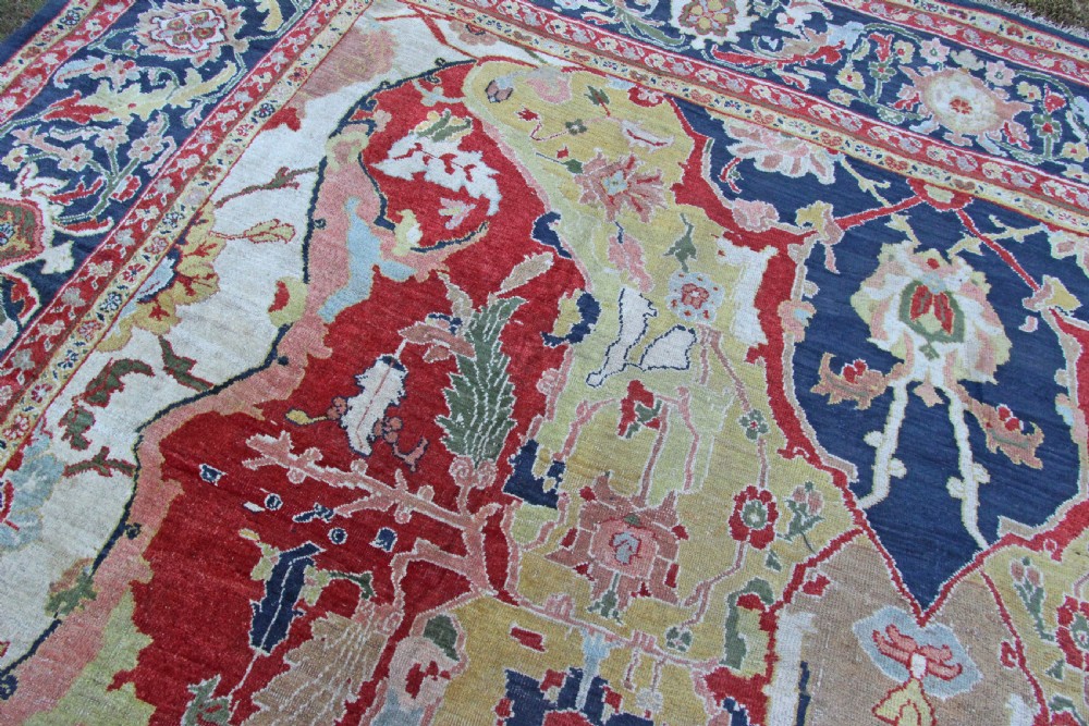 Rare Antique Ziegler carpet, 17th Century Polonaise Design View VII