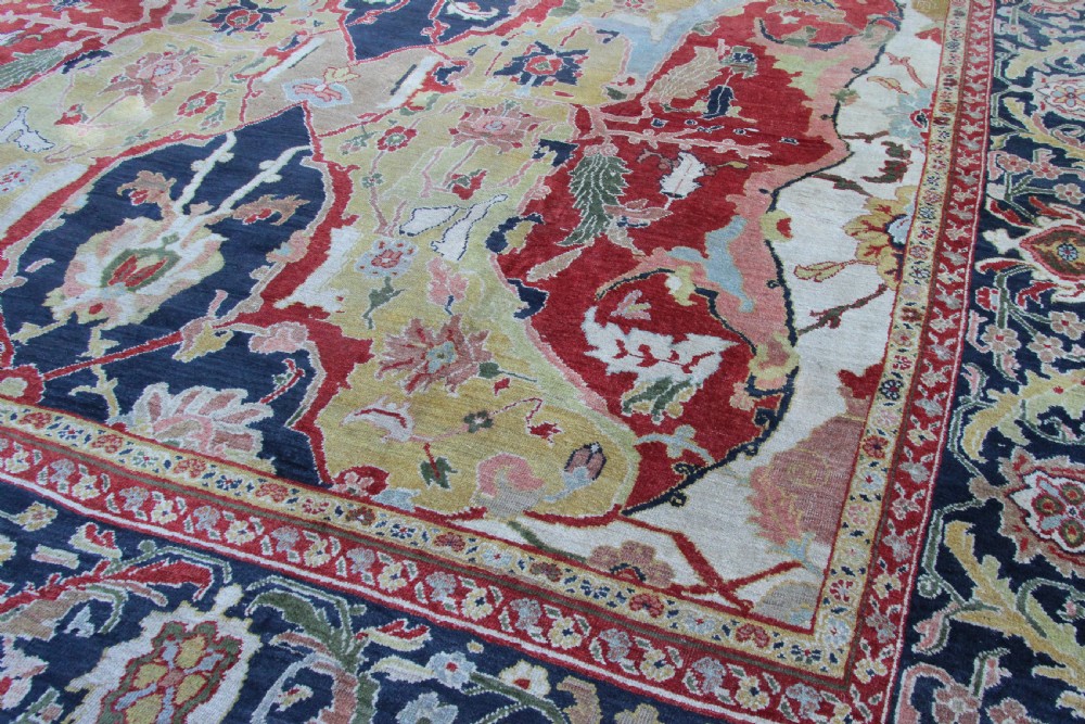 Rare Antique Ziegler carpet, 17th Century Polonaise Design View VIII