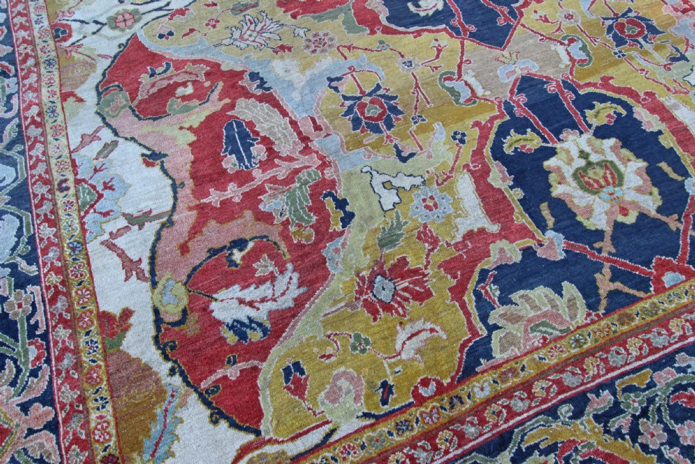 Rare Antique Ziegler carpet, 17th Century Polonaise Design View XIII