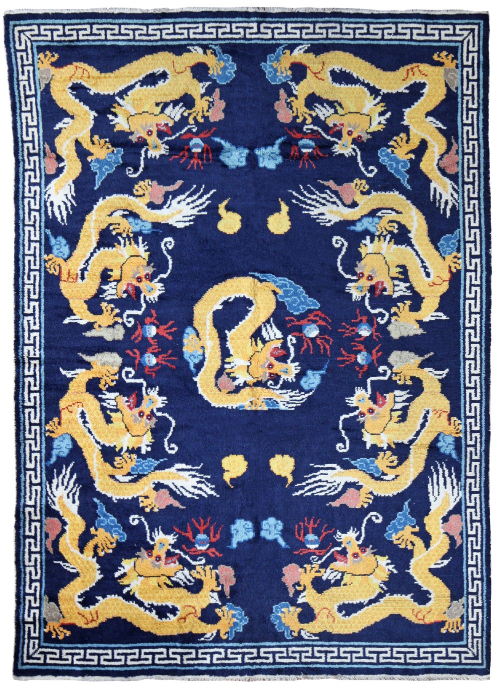 Antique Chinese 'Pao-Tu' Dragon rug