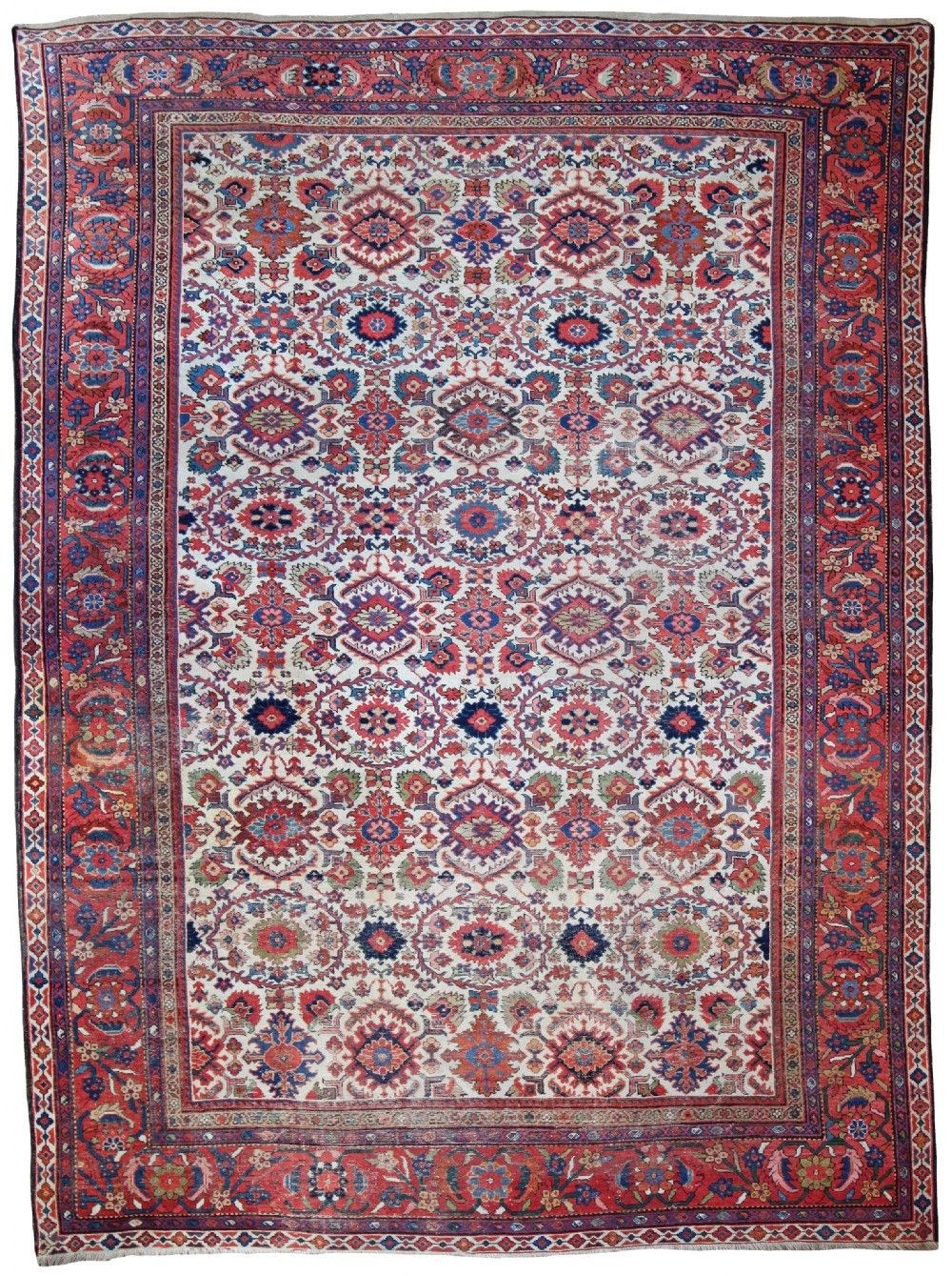 Distressed Antique Fereghan carpet, Persian