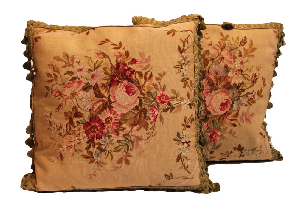 Antique Aubusson cushion View VII