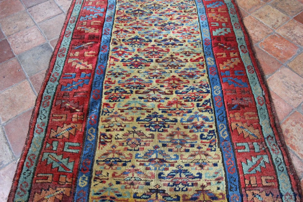 Antique Kurdish long rug View XI