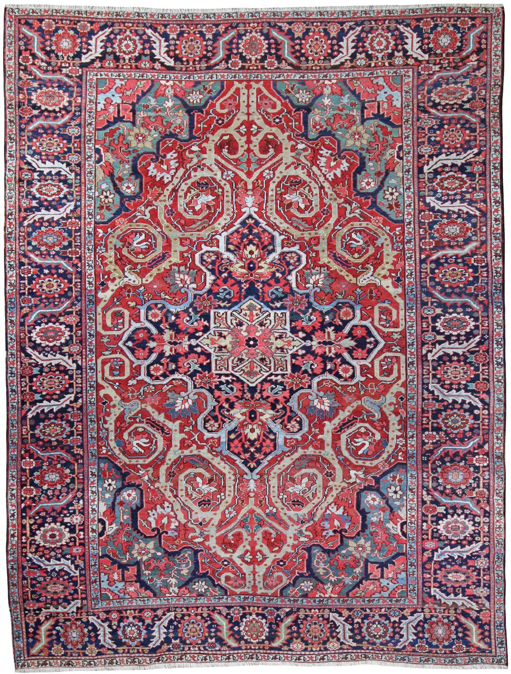 Rare Antique Heriz Carpet, Persian, circa 1900