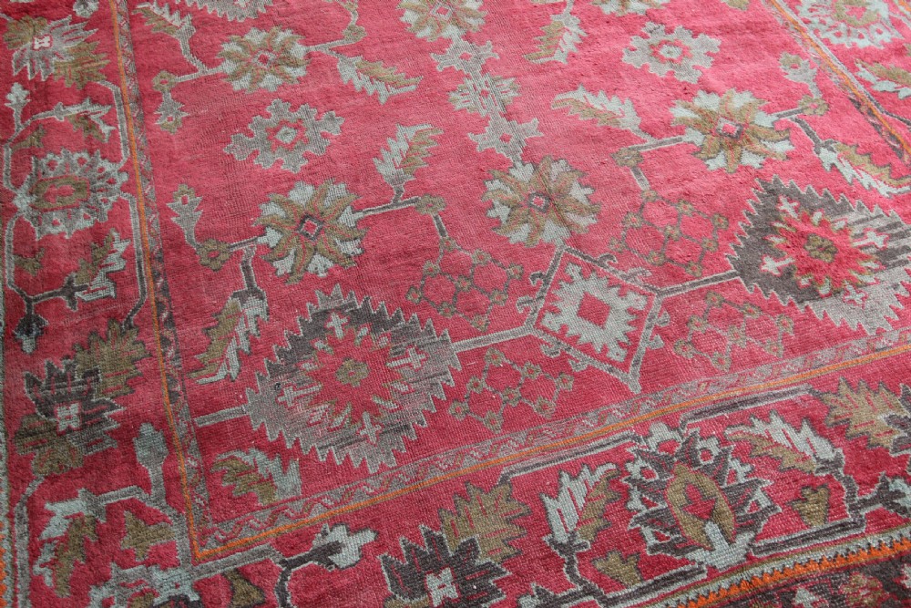 Antique square Ushak carpet View III