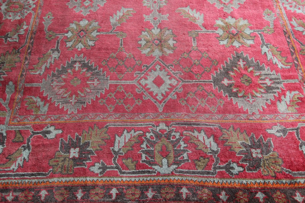 Antique square Ushak carpet View VIII